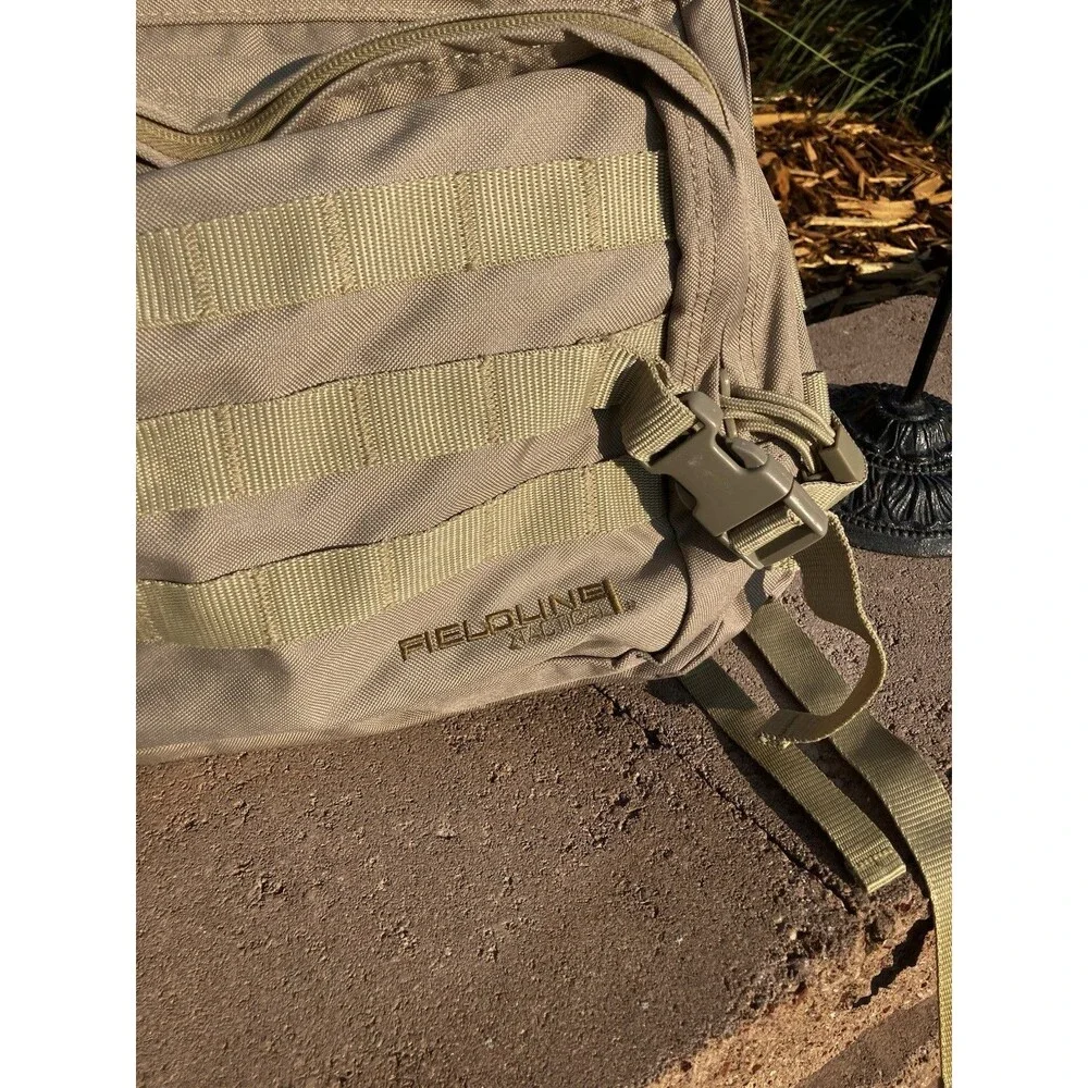 Fieldline Tactical Backpack Beige PO#61170 MOLLE Padded Adjustable Straps 19”